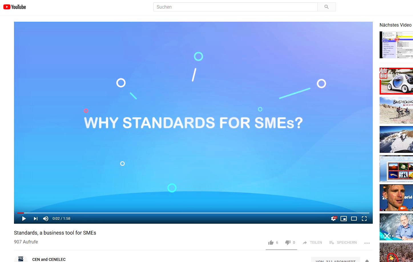 Standards for SMEs - Youtube Video