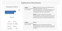 Cybersecurity Navigator: Ergebnisse zur Normensuche Cybersecurity Navigator: Ergebnisse zur Normensuche