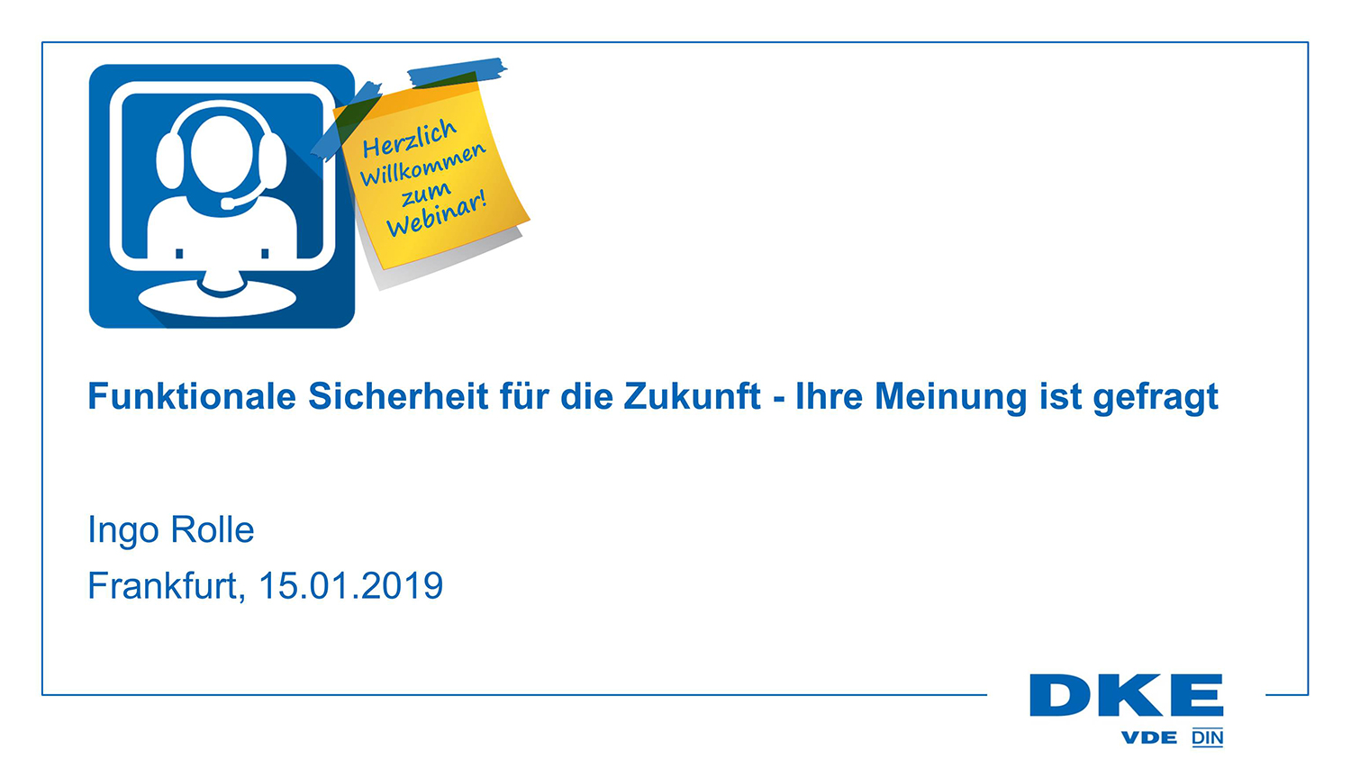 Webinar: Funktionale Sicherheit - Video Thumbnail mit Rahmen blau